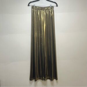 American Apparel bronze metallic wide leg pants